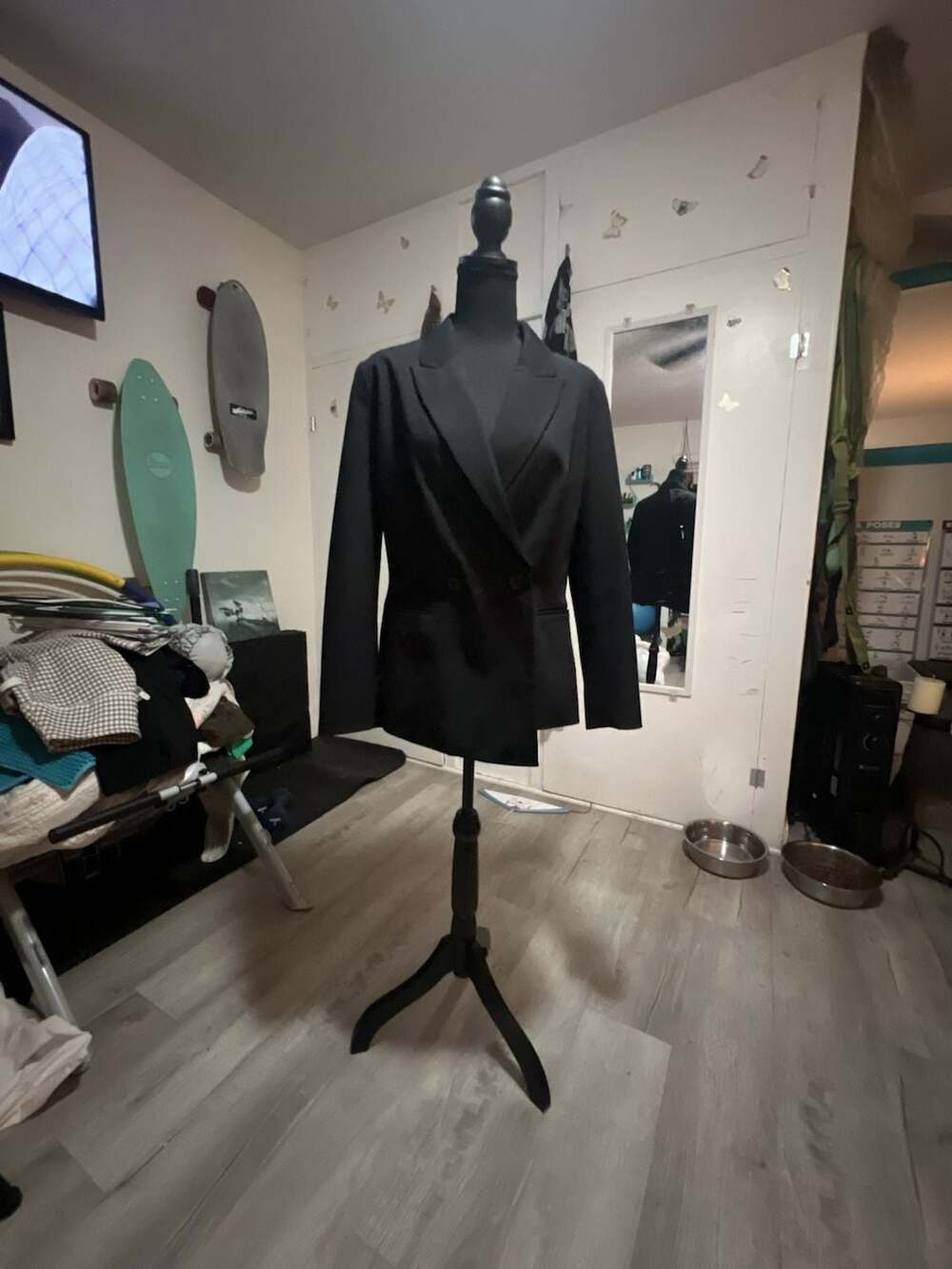Worthington Black Double Breasted Blazer